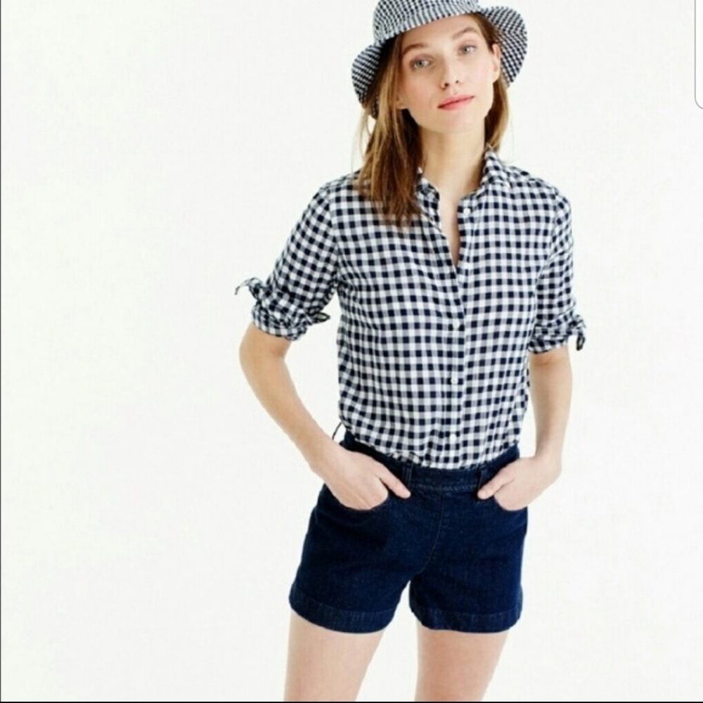 J. Crew Gingham long sleeve